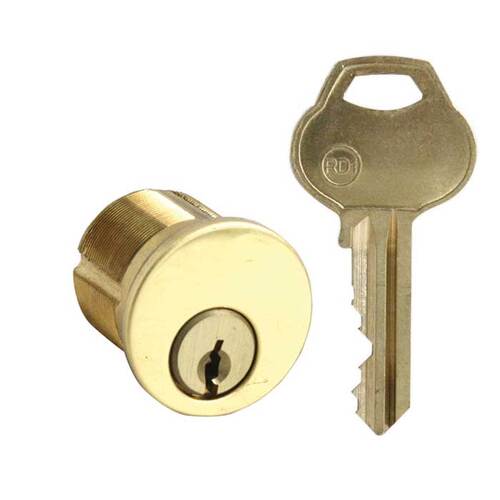 Mortise Cylinder Bright Polished Brass