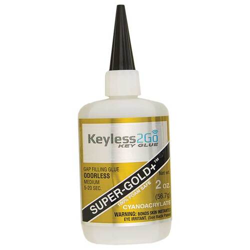 Keyless2Go GLUE-128 Super-Gold + Odorless Gap Filling Glue 2oz - Medium