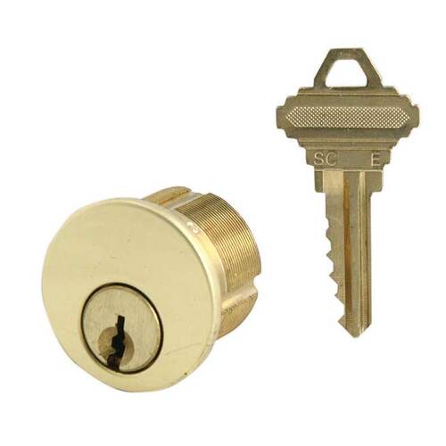 Mortise Cylinder Bright Polished Brass