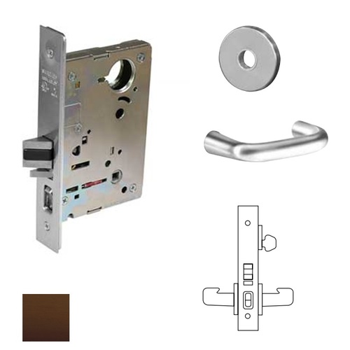 8200 Series 8255 Office/Entry Lockset Less Cylinder Oil Rubbed Dark Bronze