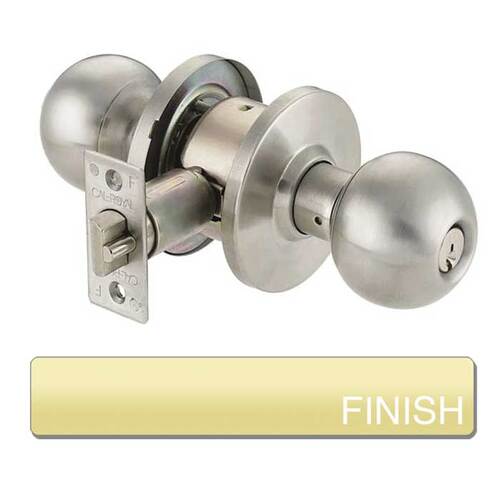 Grade 2 Privacy Knob Lockset Bright Polished Brass