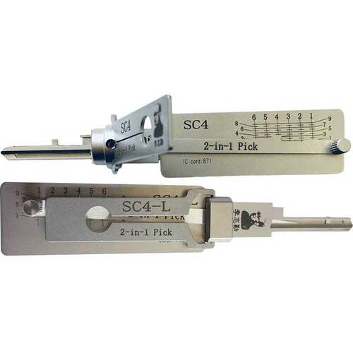 Original Lishi OL-SC4-L-R-AG Residential-Commerical Lock Picking Tool Set