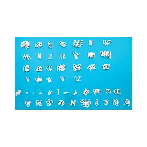 CRL LS34 White 3/4" Tall Letter Set for Bulletin Boards