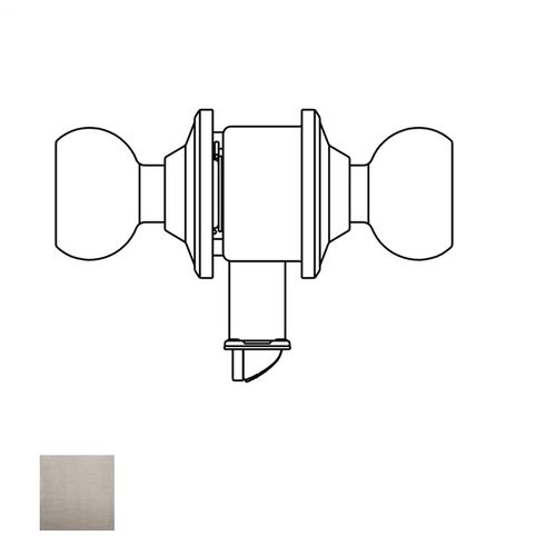 Ball Knob Passage Lockset Satin Nickel