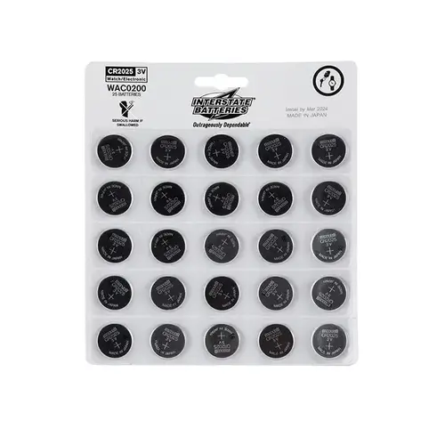 Interstate Batteries CR2025-X5 3 Volts Cell Button Coin Battery