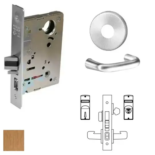 8200 Series 8243 Apartment Corridor Lockset Less Cylinder Satin Bronze