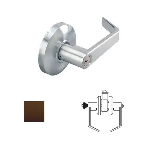 Grade 2 Entry Lever Lockset Oil Rubbed Dark Bronze