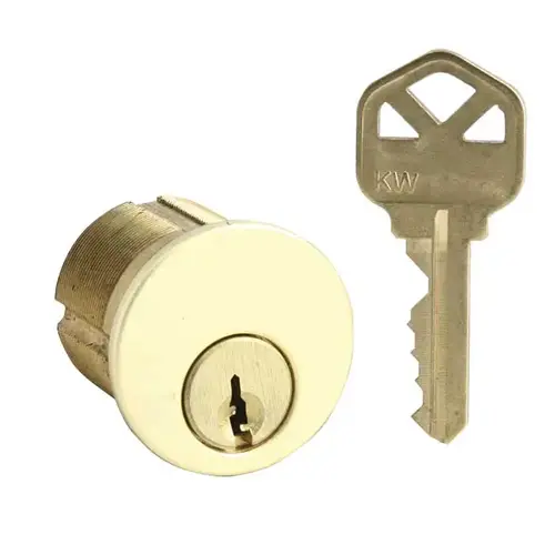 Mortise Cylinder Bright Polished Brass