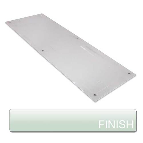 Push Plate Satin Aluminum Clear