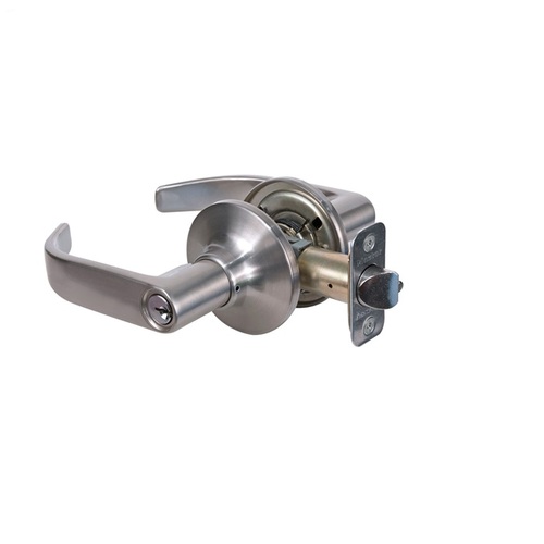 Return Lever Entry Lockset Satin Nickel