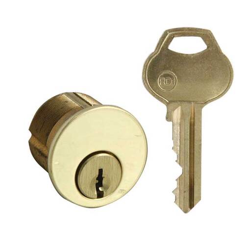 Mortise Cylinder Bright Polished Brass