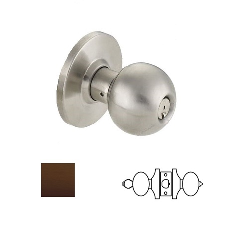 Grade 2 Entry Knob Lockset Oil Rubbed Dark Bronze