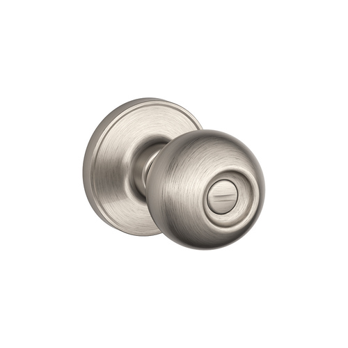 J40 Corona Privacy Knob Lock in Vis Pack Satin Nickel