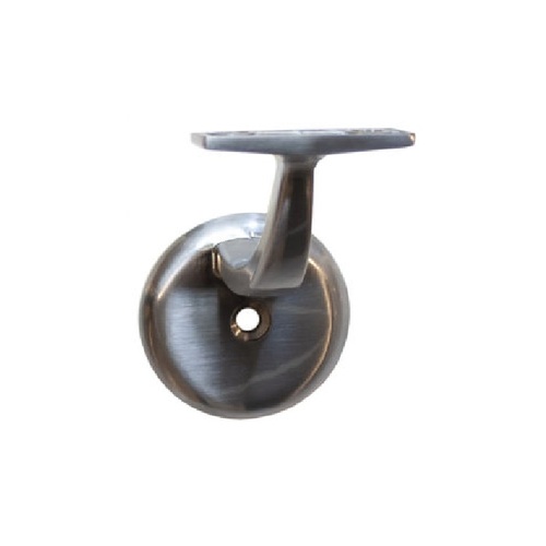 HD Handrail Bracket With Round Base Satin Chrome