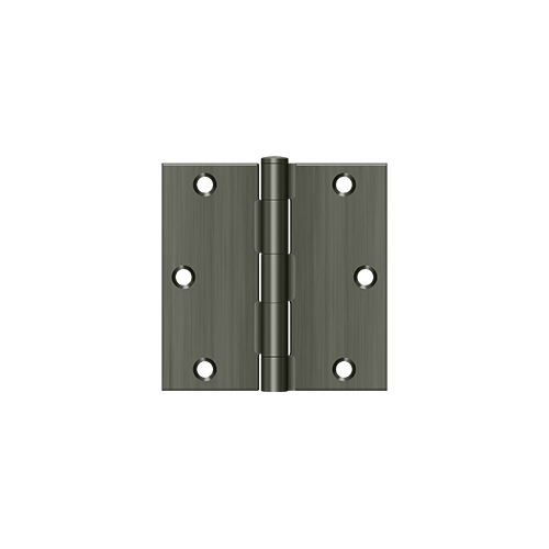 3-1/2" x 3-1/2" Square Hinge in Antique Nickel Pair