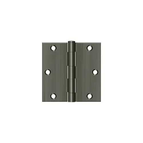 3-1/2" x 3-1/2" Square Hinge in Antique Nicke - 2 per pack x10 packs