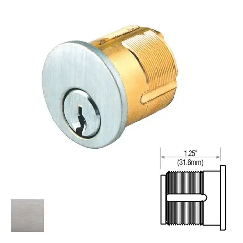 Mortise Cylinder Satin Chrome