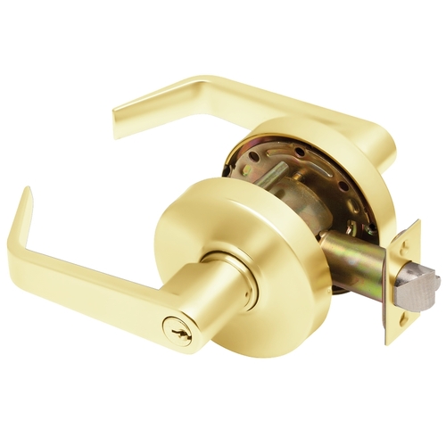 C2000-CLRM-R-605-KDC Cylindrical Lock Bright Brass