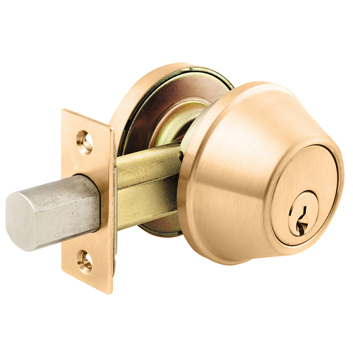 Lock Deadlock Satin Bronze Clear Coated