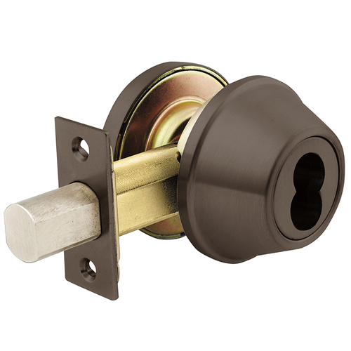 Lock Deadlock Dark Oxidized Satin Bronze Oil Rubbed