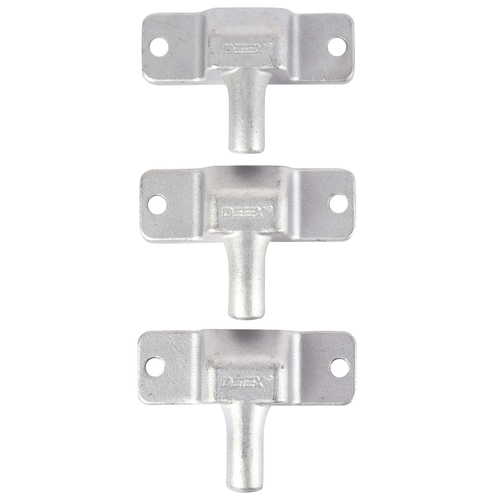 Triple Hinge Bolts, Hinge Side Locking Dead Bolt for Supplementary Protection, Gray