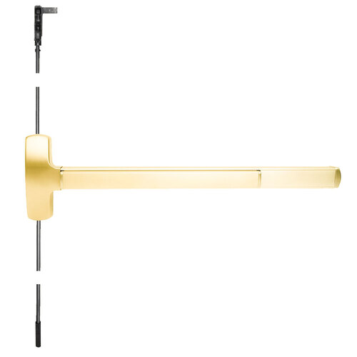 Motorized Exit Device Bright Brass