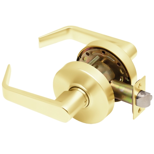 Grade 2 Passage Cylindrical Lock, Non-Keyed, Bright Brass