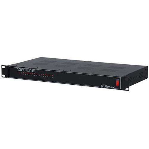 DC CCTV Rack Mount Power Supply, 115VAC 60Hz at 3A Input, 16 PTC Protected Outputs 12VDC at 16A Max Total