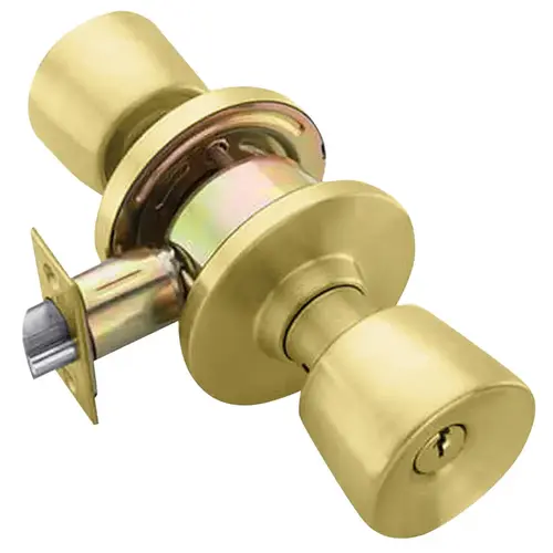 Lock Cylindrical Lock Satin Brass