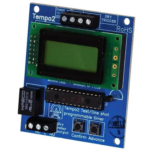 Universal Two Stage Timer, 12/24AC/DC Input Operation, Triggers via Dry Contact