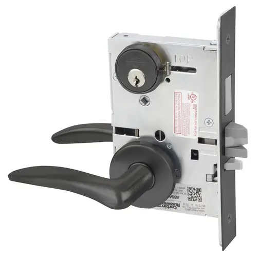 ML2059 Mortise Security Storeroom Lever Lockset Black Suede Powder Coat