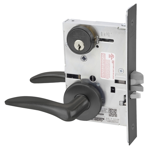 ML2042 Mortise Entrance Lever Lockset Black Suede Powder Coat