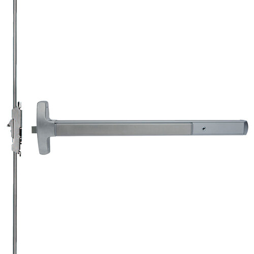 Lock Concealed Vertical Rod Exit Devices Satin Aluminum Clear Anodized