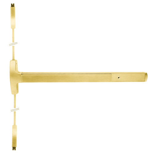 Lock Surface Vertical Rod Exit Devices Bright Brass