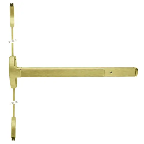 Lock Surface Vertical Rod Exit Devices Satin Brass