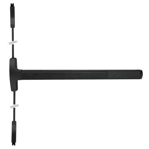 Lock Surface Vertical Rod Exit Devices Flat Black Coated