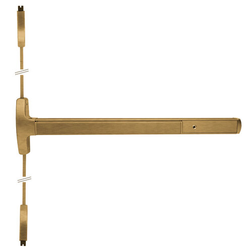 Lock Surface Vertical Rod Exit Devices Satin Bronze Clear Coated