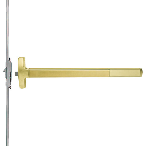 Lock Concealed Vertical Rod Exit Devices Satin Brass