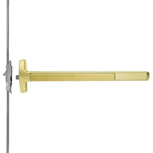 Lock Concealed Vertical Rod Exit Devices Satin Brass