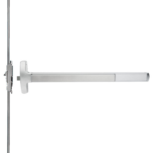 Lock Concealed Vertical Rod Exit Devices Bright Stainless Steel