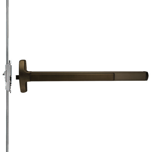 Lock Concealed Vertical Rod Exit Devices Dark Bronze Anodized Aluminum