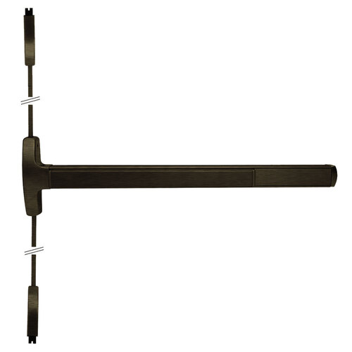 Lock Surface Vertical Rod Exit Devices Dark Bronze Anodized Aluminum
