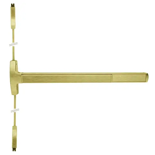 Lock Surface Vertical Rod Exit Devices Satin Brass