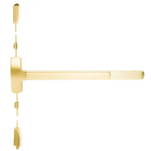 Motorized Exit Device Bright Brass Plated Clear Coated