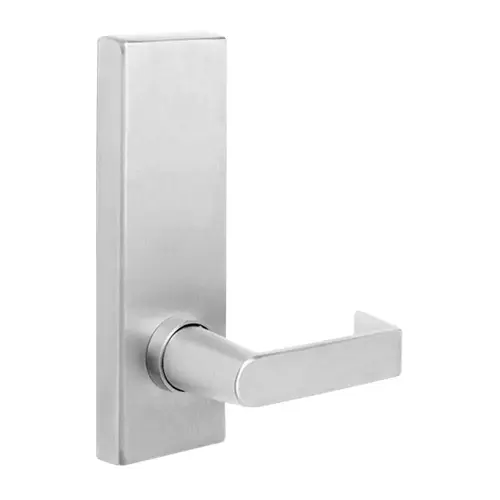 Grade 1 Exit Trim, Y Escutcheon, R Lever, Non-Keyed, Passage, Retrofit 9300 Series, Satin Stainless Steel Finish, Left Hand Reverse Satin Stainless Steel