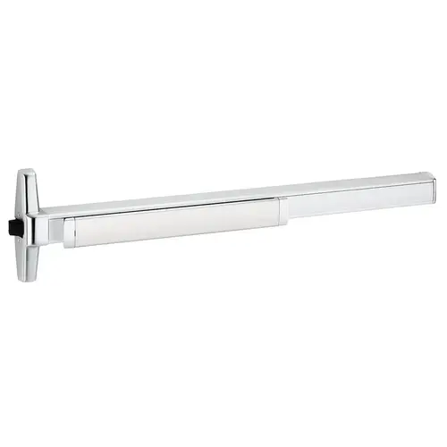 Grade 1 Rim Exit Bar, Narrow Stile Pushpad, 36" Device, Exit Only, Quiet Motorized Electric Latch Retraction, Request to Exit Switch, Hex Key Dogging, Bright Chrome Finish, Non-Handed Bright Chrome