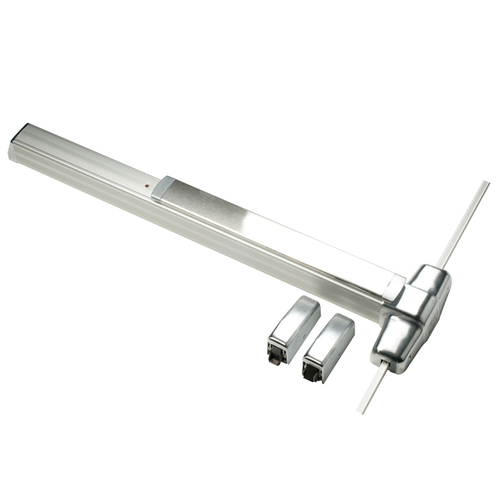 Surface Vertical Rod Exit Device Satin Aluminum Clear Anodized