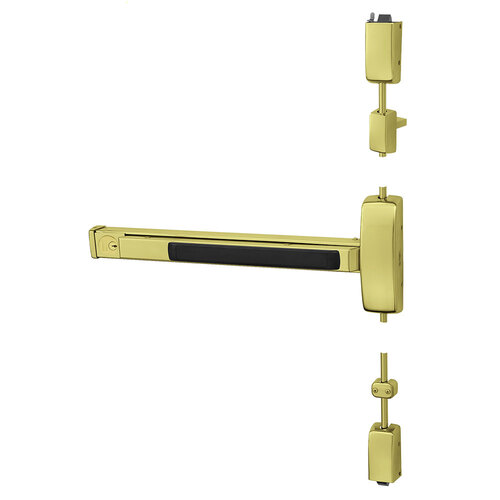 Surface Vertical Rod Exit Device Satin Brass