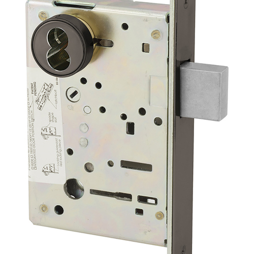 Mortise Lock Oxidized Satin Bronze Relieved Clear Coated