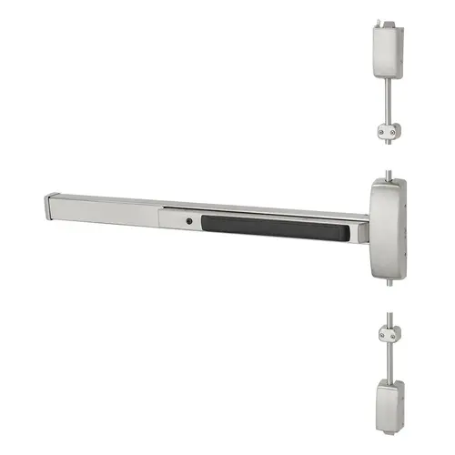 Surface Vertical Rod Exit Devices Bright Stainless Steel